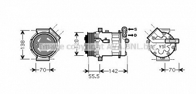 AVA QUALITY COOLING olk447 -  Компрессор, кондиционер